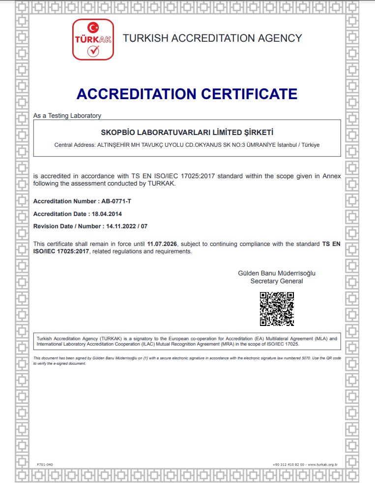Accreditation certificate